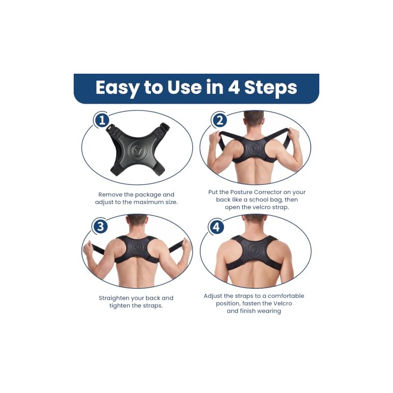 Back Brace Posture Corrector Men Women Upper Back Support