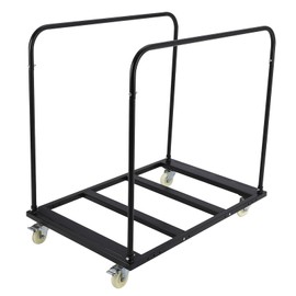 Folding Table Cart, 1800 LBS Heavy Duty Table Trolley with 5" Swivel Wheels, Black Desk Trolley for Garage, Home, Warehouse, Party Event Hotel Furniture 10 Table Capacity
