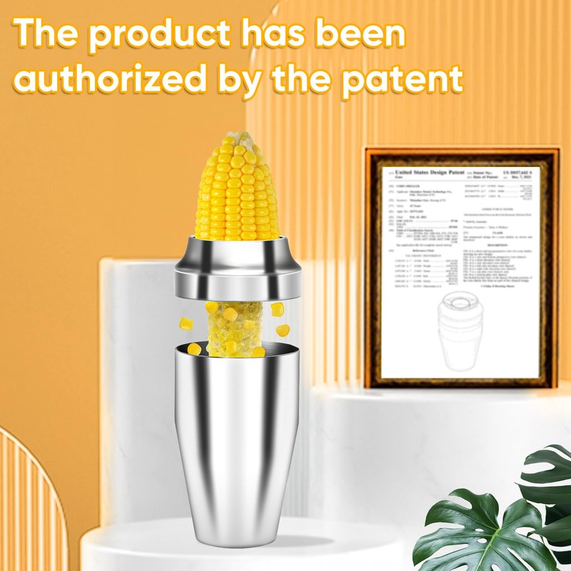 YYP Corn Cutter Peeler, Corn Cob Stripper with Cup [No