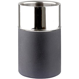 Fink ANDOR Wine Cooler Stainless Steel Powder Coated Smooth Matte Black Silver L 12cm W 12cm H 18cm