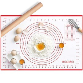 LOYELEY Cooking Mat, 15.7 x 23.6 inches (40 x 60 cm), Bread Kneading Mat, Large Sizes, Baking Mat, Baking Mat, Baking Mat, Baking Tools, Cooking Counter Protective Mat, Convenient Storage