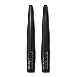 REVLON ColorStay Micro Easy Precision Liquid Eyeliner, Waterproof, Smudgeproof, Longwearing, Stocking Stuffer for Her, 301 Blackout, 2 pack