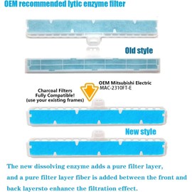 4Pack Replacement Filter Compatible with Mitsubishi Electric MAC-2310FT-E MSYGE24NA, MSYGL24, MSZFE18, MSZGE24 MSZGL24 No Frames