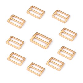 aoozleny 10pcs Zinc Alloy Slider Tri-Glide Buckle Triglide Adjustable Buckle for Strap Keeper Leathercraft Bag DIY Accessory (25.6mm, Gold)