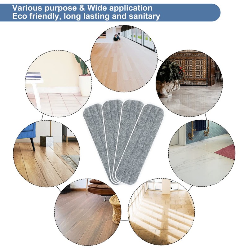 Microfiber mop Replacement Pads 18'' Dust Mop Refills for Hardwood