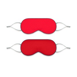 Magik 2-in-1 Double-Sided Sleep Eye Mask Warm&Cool Travel Breathable Blindfold Mask (Red, 2 Pack)
