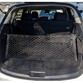 EACCESSORIES EA Trunk Organizer Cargo Net for INFINITI QX60 2022-2023 – Envelope Style Cargo Net for SUV- Premium Mesh Elastic Car Trunk Organizer Vehicle Carrier Storage-Compatible with INFINITI QX60