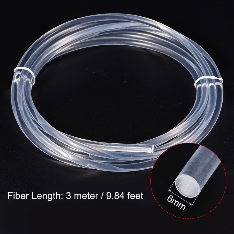 sourcing map PMMA side-glowing fibre optic cable 6 mm 3.0
