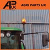 Rotating Flashing Amber Beacon 12V Flexible DIN Pole Mount Tractor