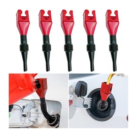 JNNJ Pack of 5 Universal Plastic Funnel Car Petrol Fuel Funnel, Car Funnel for Diesel Petrol Fuels, Plastic Fuel Funnel (Red)