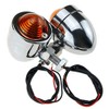SING F LTD Amber Chrome Bullet Turn Signal Blinker Indicator
