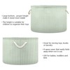 Takiito Green Gingham Checkered Storage Basket for Organizing, Fabric Collapsible