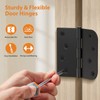 AmzGod 24 Pack Matte Black Door Hinges 4 Inch, Heavy