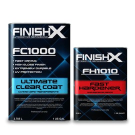 FinishX Automotive Refinishing Ultimate Clear Coat (FC1000-1 Gallon) 4:1 Kit with Fast Activator/Hardener (FH1010-1 quart)
