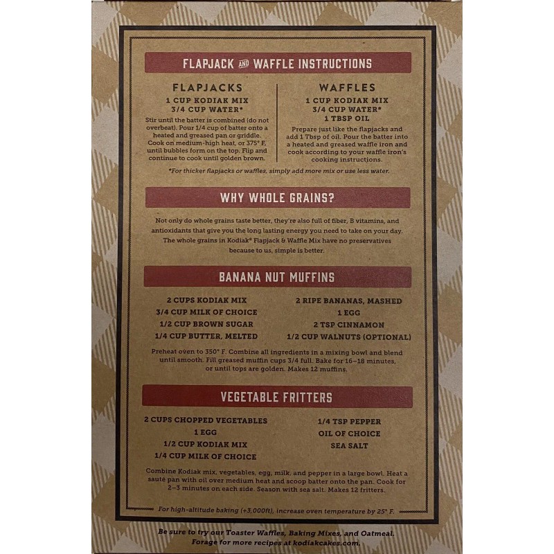 Kodiak Cakes Frontier Pancake Flapjack & Waffle Mix Buttermilk &