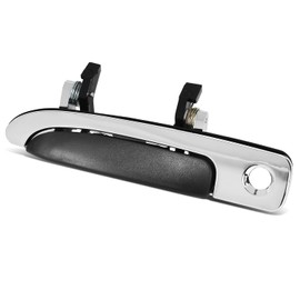 Auto Dynasty Factory Style Front Door Pull Handle Compatible with Ford Crown Victoria Grand Marquis 1992-2011, Driver Left Side, Smooth Black/Chrome