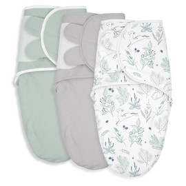 Soarwg Kids Baby Swaddle, Organic Adjustable Baby Swaddles for Newborns, Sleep Sack for Baby Boy and Girl 0-3 Months, 100% Cotton Certified Standard 100 by Oeko-TEX, 3-Pack (Deer Meadow)