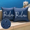 MIULEE Outdoor Waterproof Throw Pillow Covers Set of 2 Relax