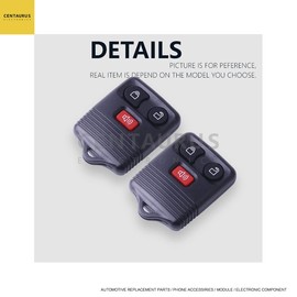 CENTAURUS - Llavero de Coche (Juego de 2) Control Remoto de Entrada sin Llave de 3 Botones de Repuesto para F150 F250 F350 - CWTWB1U331, CWTWB1U212, CWTWB1U345, GQ43VT11T, Color Negro