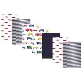 Luvable Friends Hudson Baby Flannel Burp Cloths 7pk, Travel Adventures