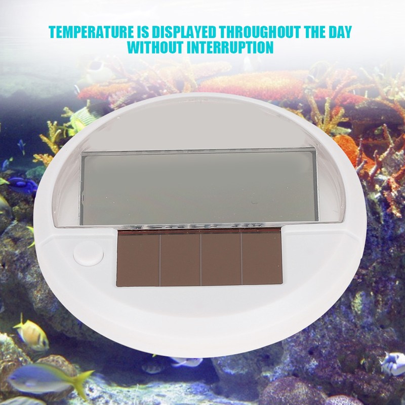 Solar Digital Dispaly LED Temperature Measurement Fish Tank Aquarium Thermometer