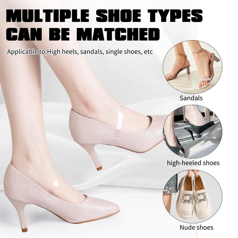 15 Pairs Shoe Straps for Loose Shoes,Elastic High Heels Shoes