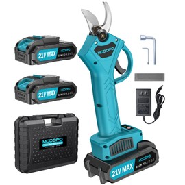 Electric Pruning Shears, Upgraded 1.4'' Cutting Diameter Powerful Brushless Motor Cordless Pruning Shears with 2PCS Rechargeable Batteries for Gardening Tree Branch