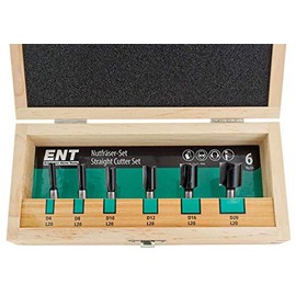 ENT 6-Piece HW Groove Cutter Set - Diameter 6-8 - 10-12 - 16-20 mm - Shank Diameter 8 mm