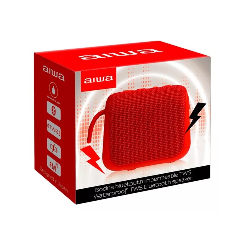 Aiwa Bocina Portatil Aiwa Impermeable Ipx6 Tws Radio Fm Aw-kf3
