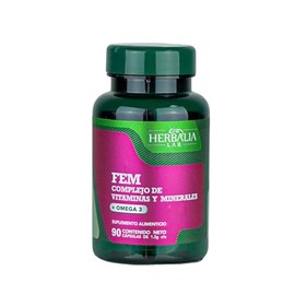 Multivitamínico para Mujer con Omega 3 - Ácido folico - Calcio - Complejo B - Vitamina C - Vitamina D3 - Omega 3 - Minerales Seleccionados, Apoyo Nutr