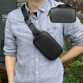 Mini hip bag square black convenient storage of belongings small fashion daily casual LDGBBR-9160 Black/ONESIZE