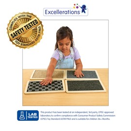 Excellerations Wooden Sensory Rectangles ? Set of 4