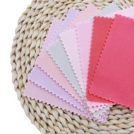 CraftsFabrics 100% Cotton 42Pcs 5"x5" Charm Packs 140GSM Ideal for Quilting, Scrapbooking, Sewing, Arts & Crafts, Patchwork; Bubblegum Bliss