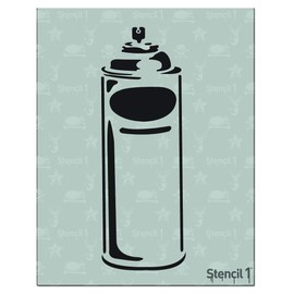 Stencil1 Spray Can Stencil 8.5" x 11" - Durable Quality Reusable Stencils for Drawing Painting - Spray Paint Stencil Urban Graffiti Decorating Items and Decor on Walls Fabric & Furniture Art Craft