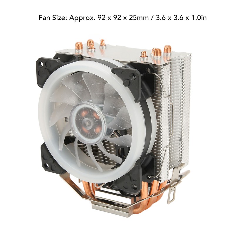 CPU Cooler with RGB Lights 9.2cm Fan 12V 3PIN 4PIN