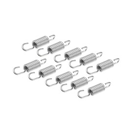 Motoforti 10 Pcs 6cm Length Silver Tone Motorcycle Brake Pedal Return Spring Long-lasting