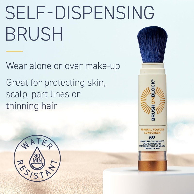Brocha De Protección Solar Brush On Block Polvo Mineral Spf