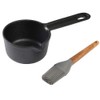 HAWOK Cast Iron Melting Pot, Sauce Pan with Brush, Dia.3.9",