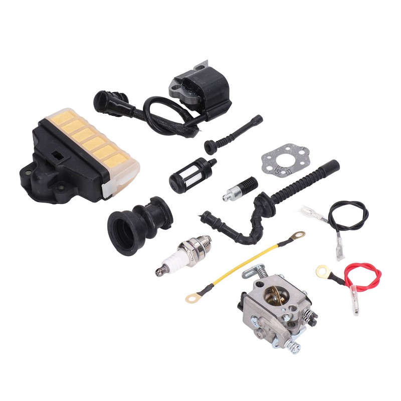 Chain Saw Ignition Coil Carburetor Set Chainsaw Carb Kit Filter