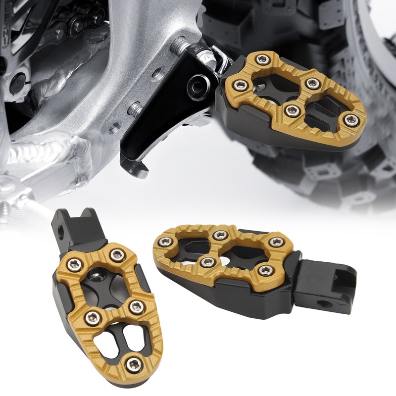 1 Pair Motorcycle Footpeg Left Right Anti Slip Universal Aluminum