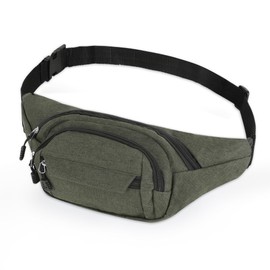 Beaface Bum Bag Waist Bags for Women Men, Travel Fanny Pack for Ladies Bumbags Waist Pack for Running Walking, Waterproof Bum Bags Crossbody Adjustable Lightweight Fanny Bag (Army Green)