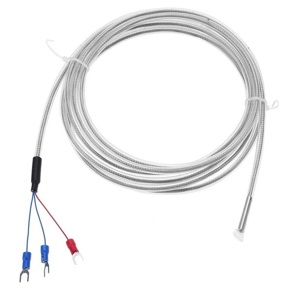 PT100 Thermocouple 3 Wire Temperature Sensor Probe 500cm Wire High