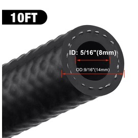 EVIL ENERGY Fuel Line Hose 5/16 Push Lock Fuel Hose Rubber NBR SAE 30R7 10FT 300PSI