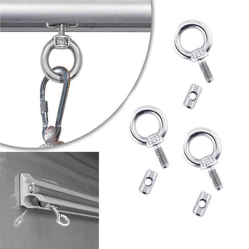 UtySty 5 Pack Vehicle Awning Hook Rings 304 Stainless Steel