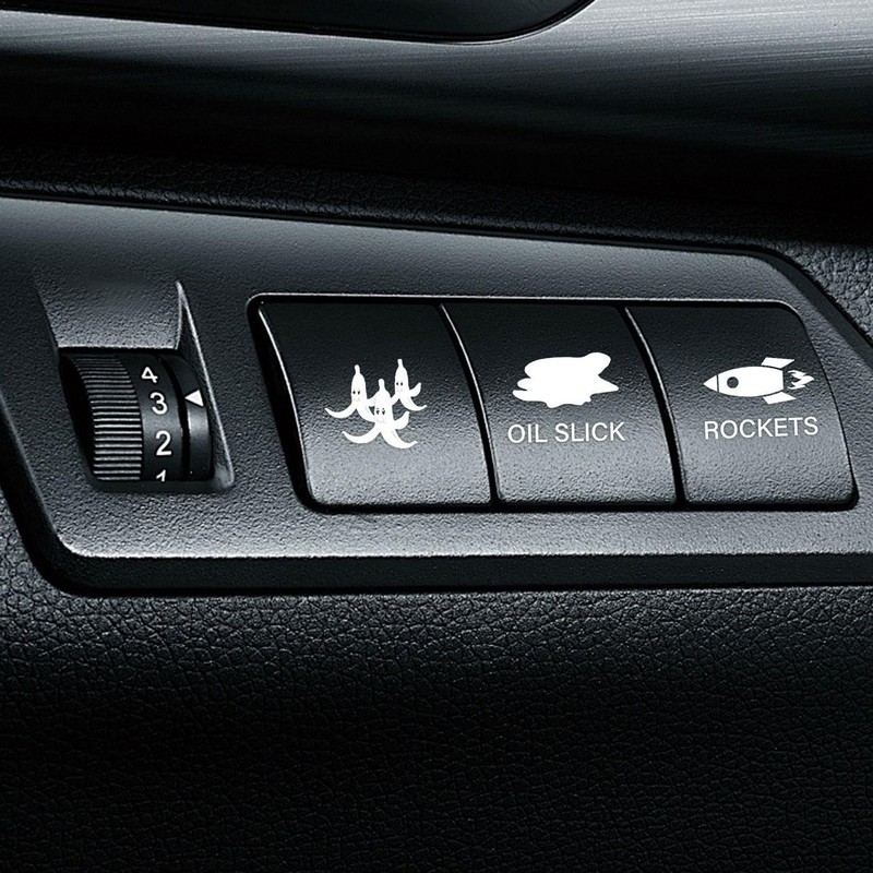 2 Sheets Car Stickers, Dashboard Switch Stickers, Car Button Decal