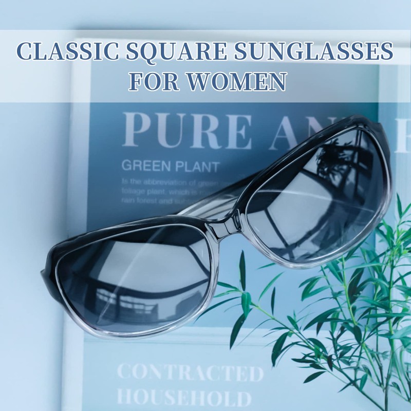 SIPHEW Polarized Sunglasses Womens, Classic Square Sun Glasses for women