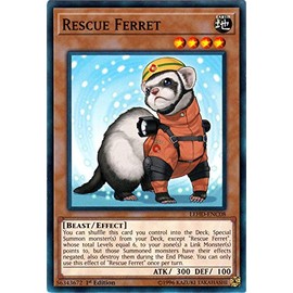 Yu-Gi-Oh! - Rescue Ferret - LEHD-ENC08 - Common - 1st Edition - Legendary Hero Decks - Phantom Knights Deck