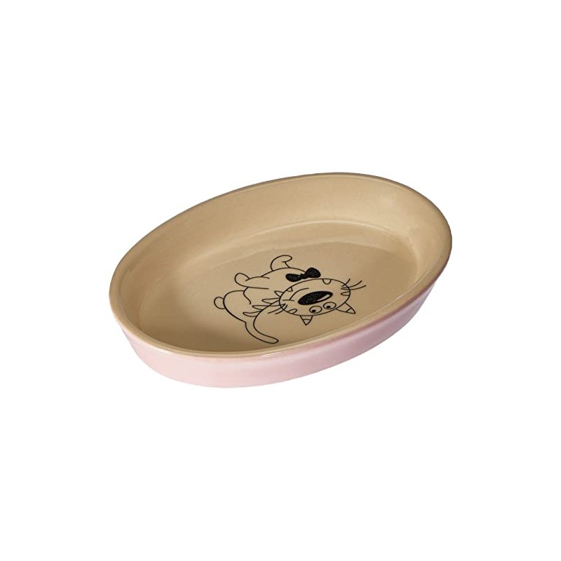 Nobby 73636 Ceramic Cat Bowl Oval 17 x 11 x