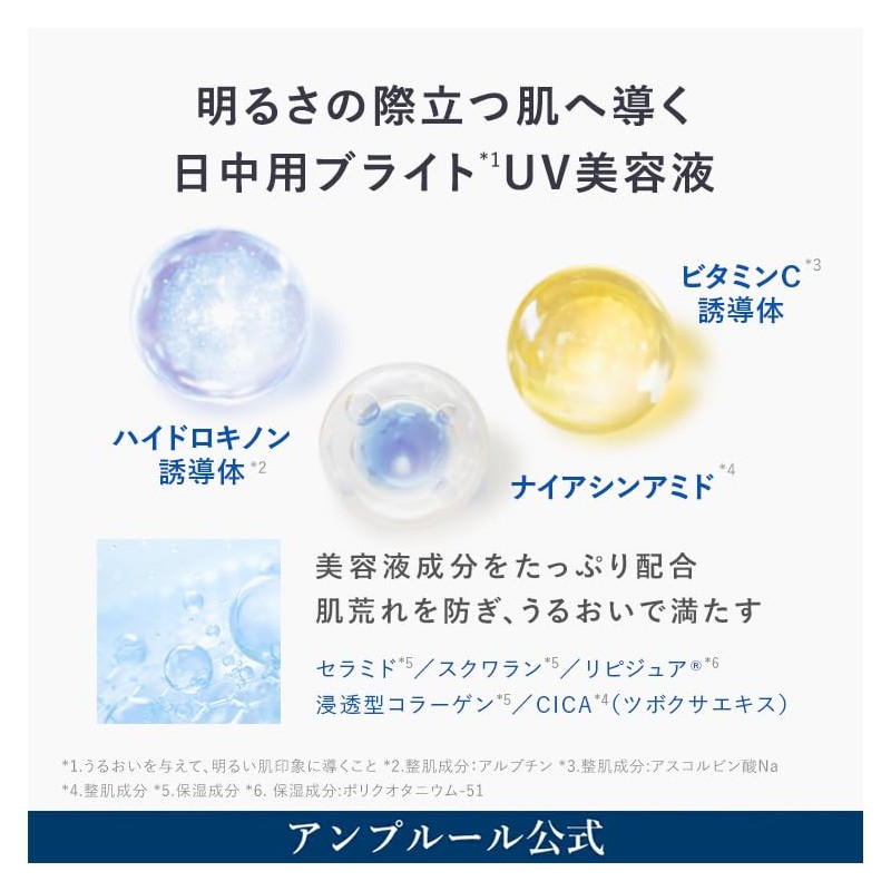 Ampleur Sunscreen Serum, Luxury White, W Protect UV Bright +,