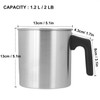 GENHAKON 2 PCS Candle Making Pouring Pot, 2 Pounds Silver